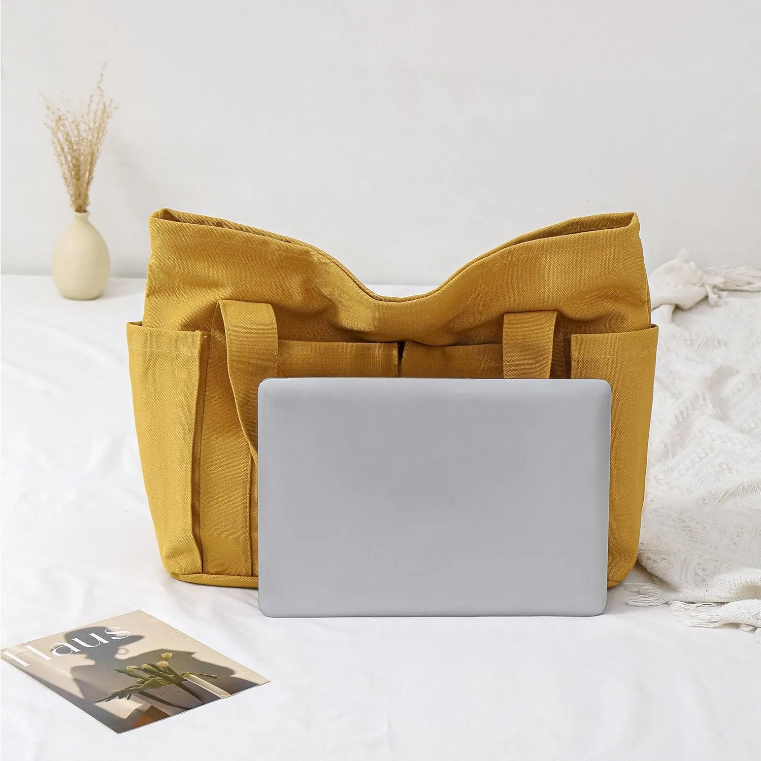 Canvas Tote Bag For Women With Pockets For Shopping Traveling Daily Commuting Beach Leisure And Fitness