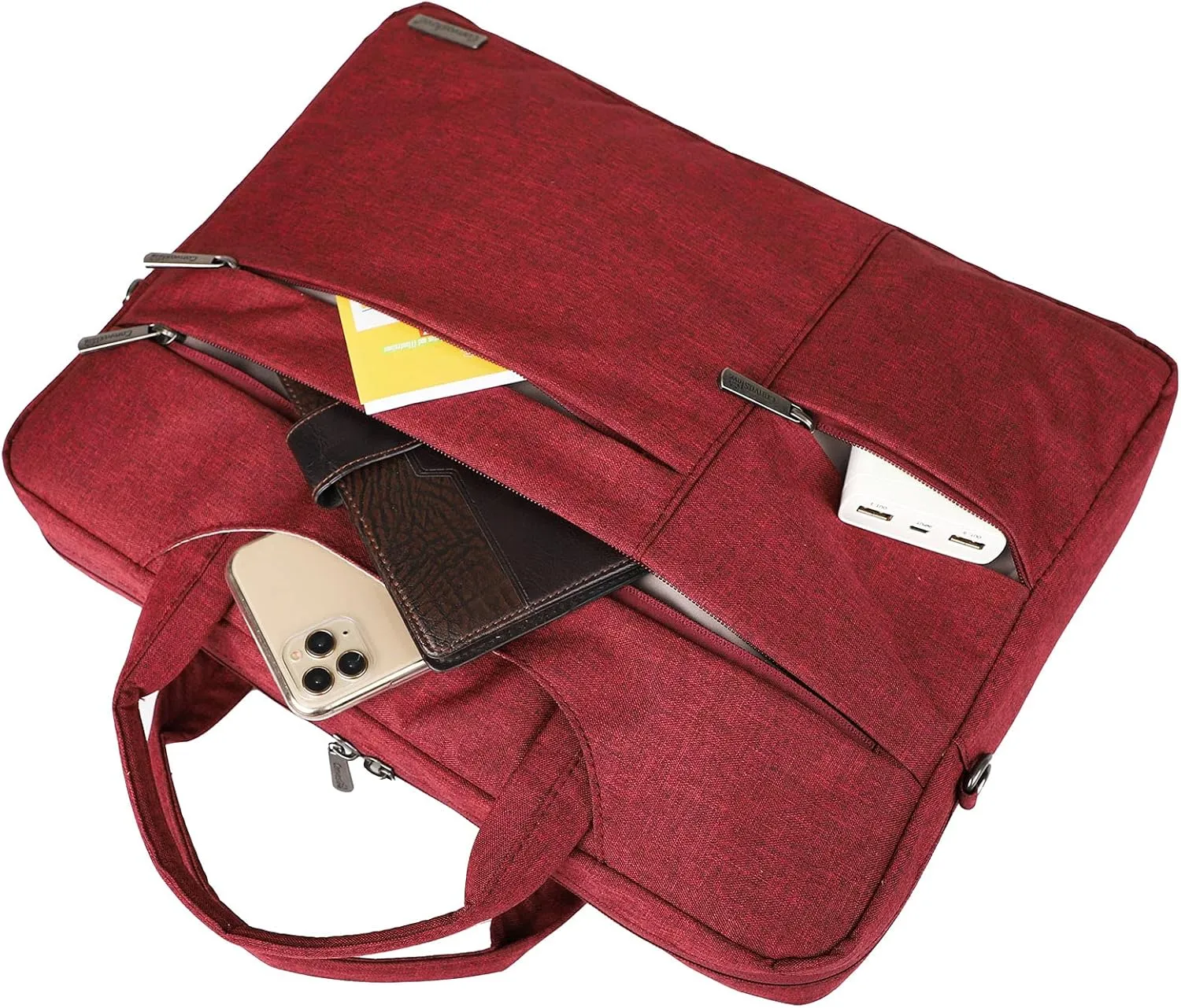 Canvaslove Multifunctional Briefcase,Muti-Pockets Laptop Case Bag For 15.6 inch-16 inch Laptop Computer