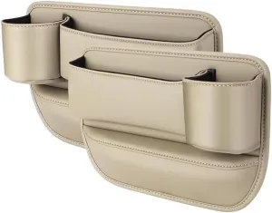 Car Seat Gap Filler Organizer for Mercedes-Benz E-Class T-Modell (S212) 2009-2016, Car Gap Filler Car Seat Storage Box Seat Gap Storage Box Car Accessories,Beige