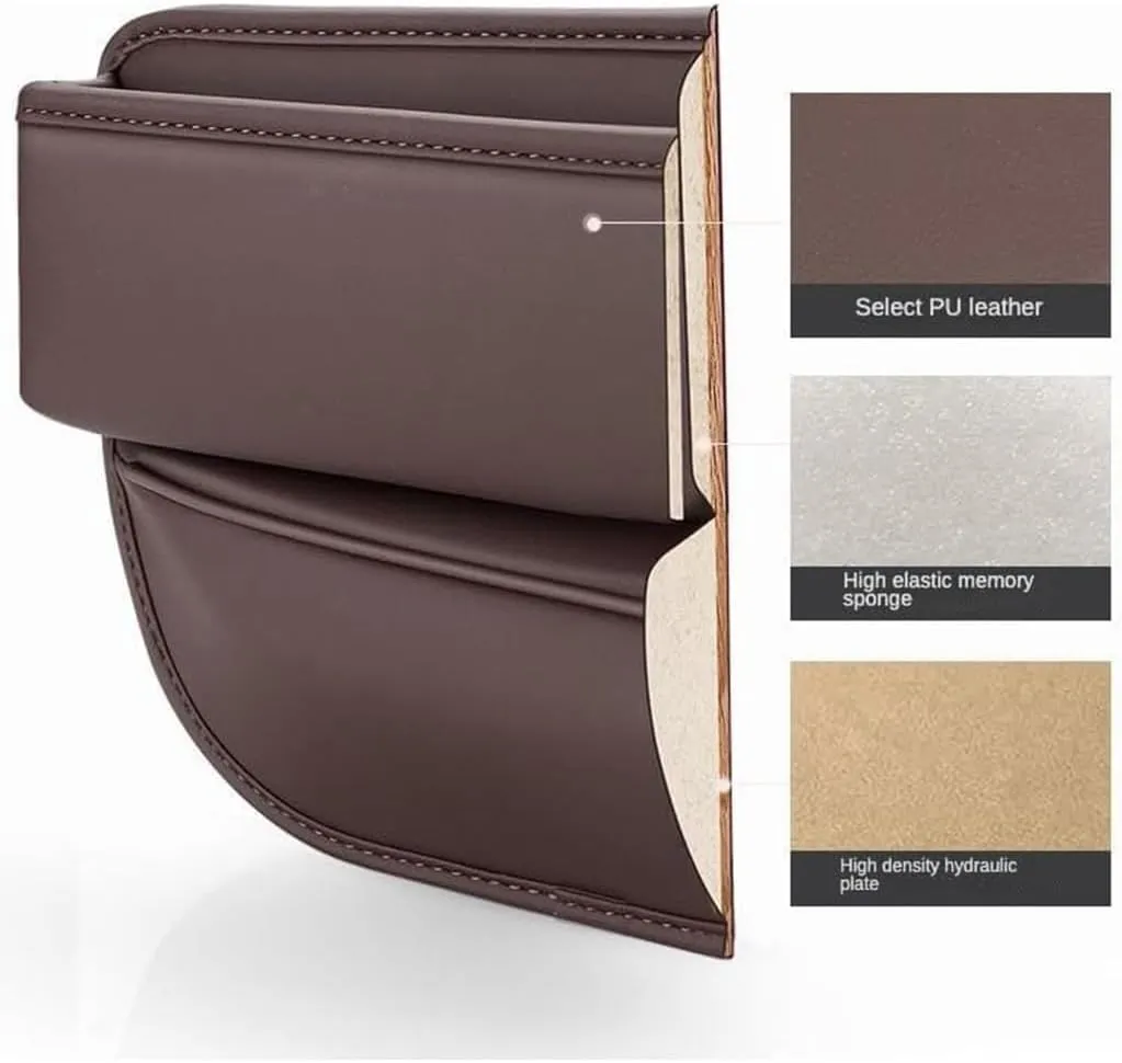 Car Seat Gap Filler Organizer for Mercedes-Benz E-Class T-Modell (S212) 2009-2016, Car Gap Filler Car Seat Storage Box Seat Gap Storage Box Car Accessories,Beige