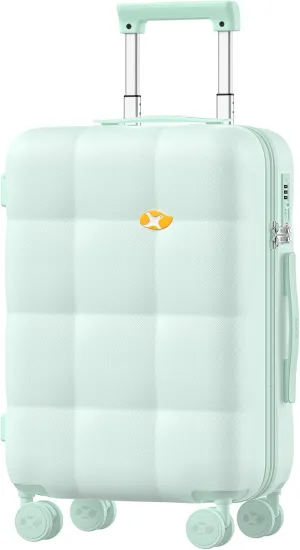 Carry On Luggage 22x14x9 Airline Approved | 20" Durable Polycarbonate Hard Shell Suitcase with TSA Lock & 360° Spinner Wheels (Green)