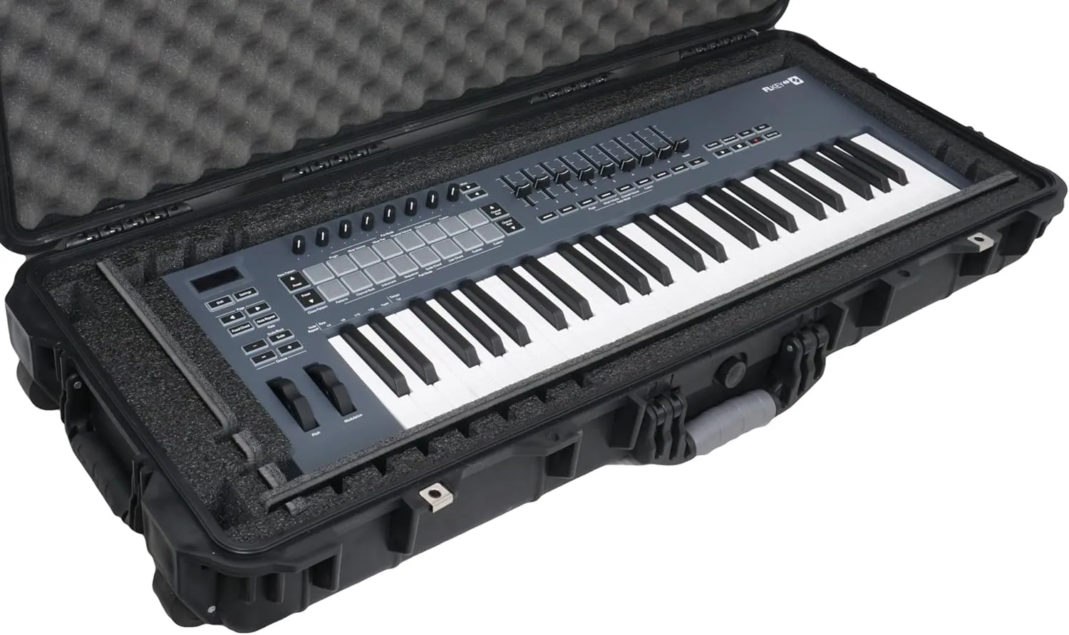 Case Club 37-49 Note Keyboard Travel Case for Keyboards UP TO 32.5" L x 11.5" W x 3.25" H- Hard-Shell, Waterproof, Crushproof, Wheeled, Shipping Case. Lockable Heavy Duty Airline Approved
