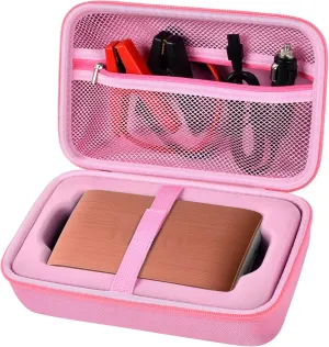 Case for Halo Bolt 58830/57720/ Air 58830/ ACDC Max 55500 mWh/ Air   Portable Emergency Power Kit, Storage Holder for Air Nozzles, Extra Accessory, Car Jump Starter, and Charger- Pink (Box Only)