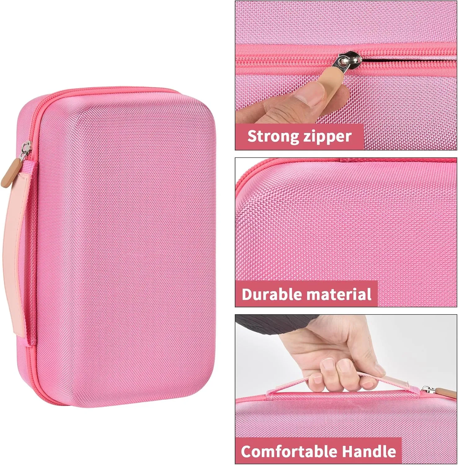 Case for Halo Bolt 58830/57720/ Air 58830/ ACDC Max 55500 mWh/ Air   Portable Emergency Power Kit, Storage Holder for Air Nozzles, Extra Accessory, Car Jump Starter, and Charger- Pink (Box Only)