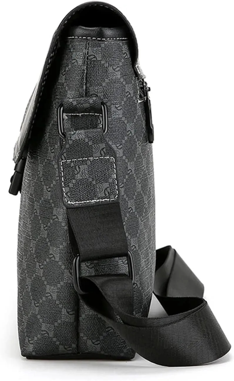 Casual large capacity printed leather men's shoulder bags messenger bag kurt geiger bags