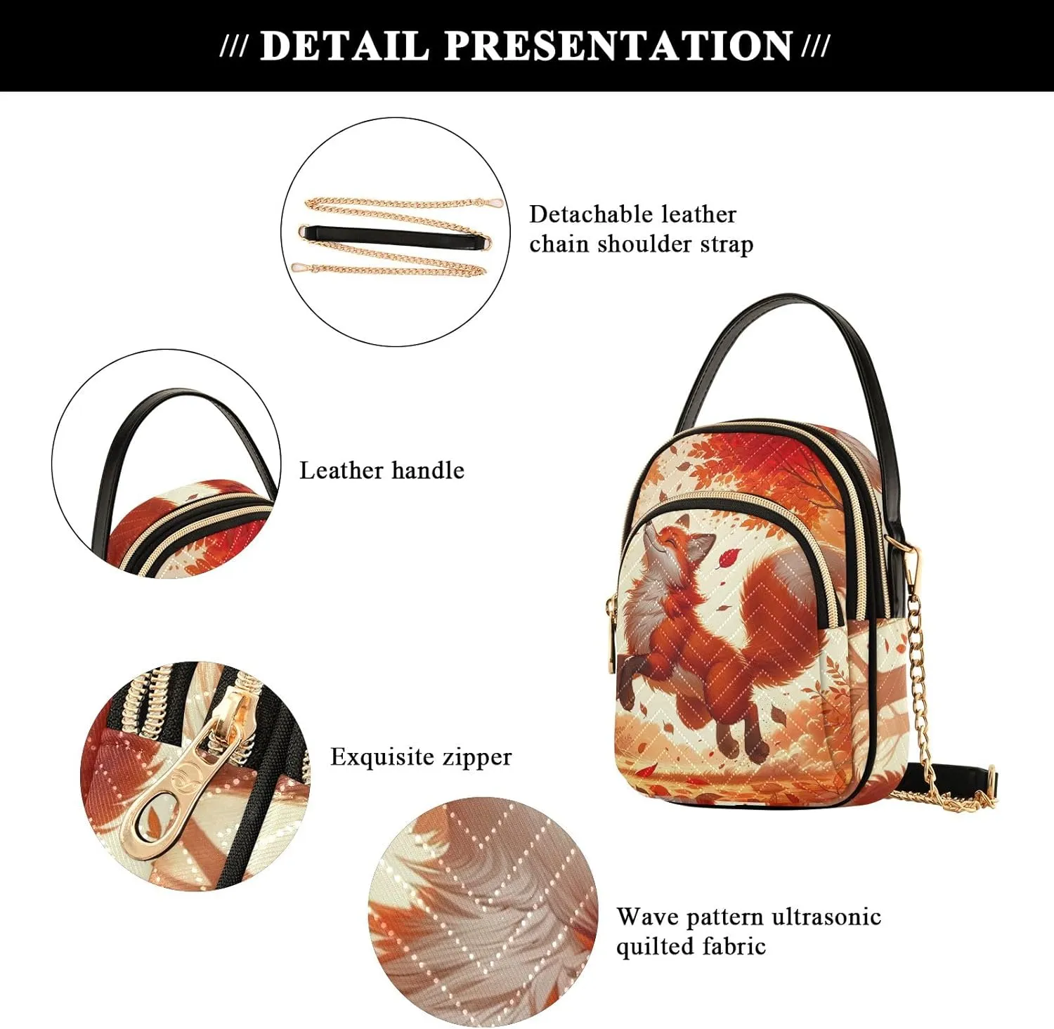 Cats Dancing on Galaxy Funny Quilted Shoulder Bags for Women Purse with Chain Strap
