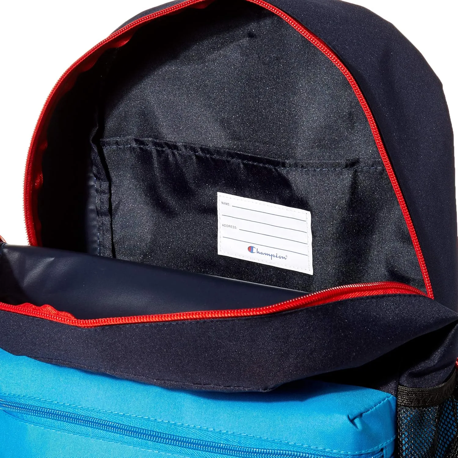 Champion Youthquake Backpack, Navy/Turquoise, Youth Size