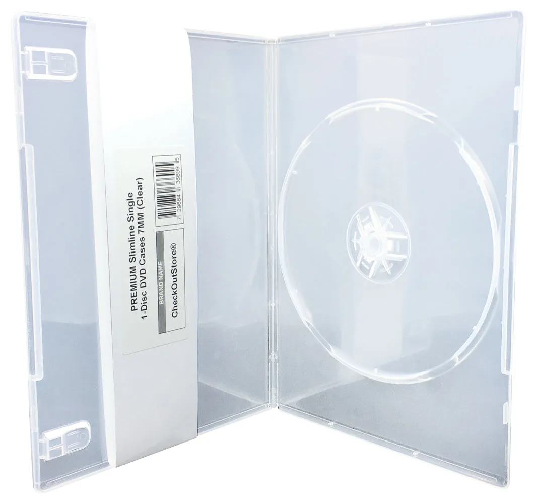 CheckOutStore Premium Slimline Single 1-Disc DVD Cases 7mm