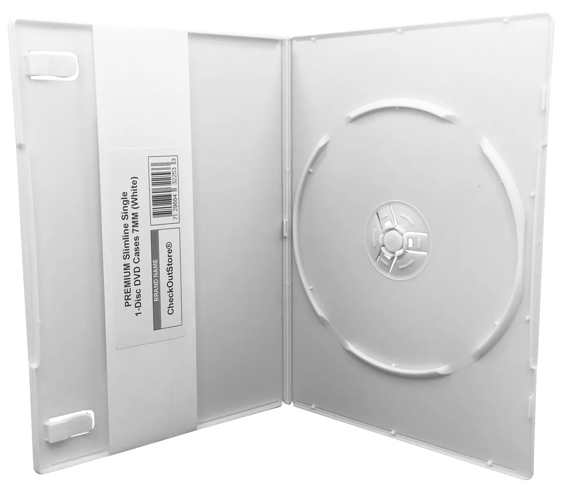 CheckOutStore Premium Slimline Single 1-Disc DVD Cases 7mm
