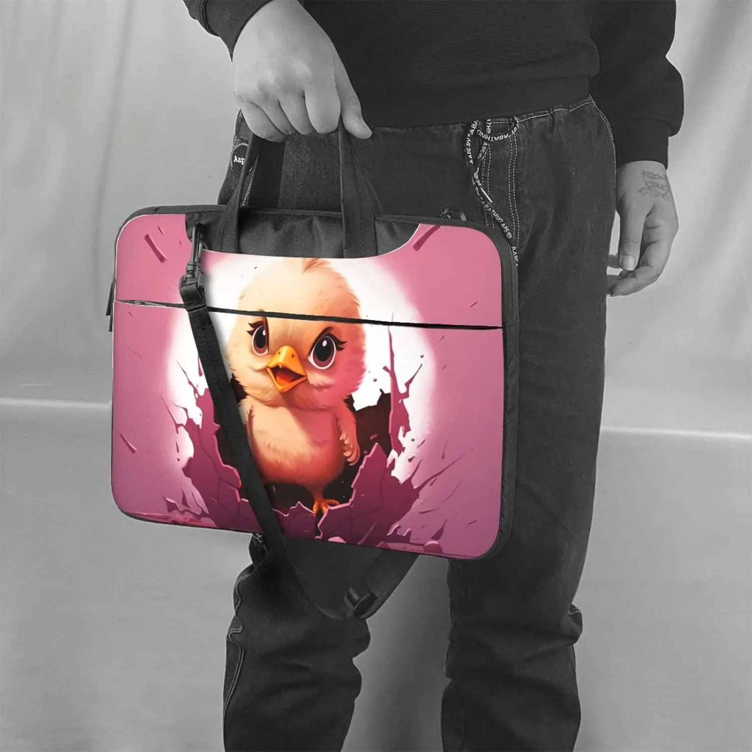 Chicken Hatches Laptop Bag Laptop Messenger Shoulder Bag Travel Computer Bag for Women Men