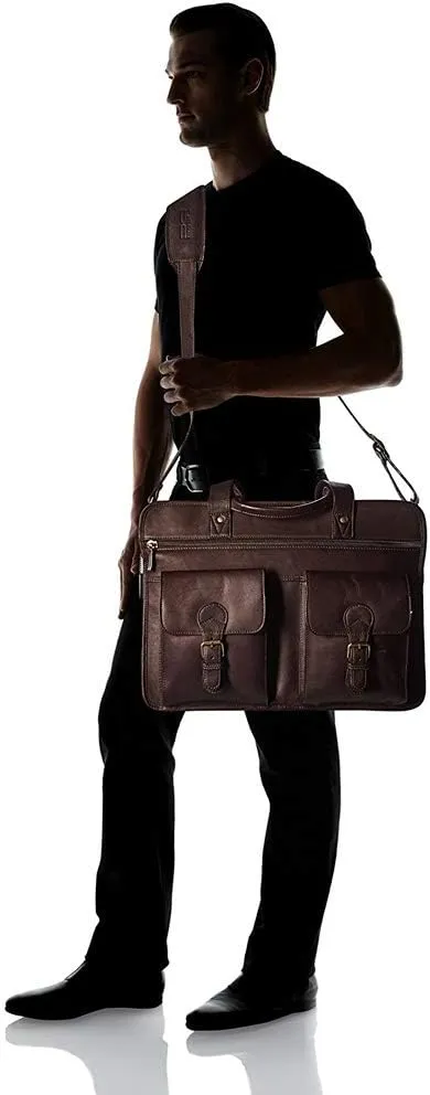 Claire Chase Metropolitan Computer Briefcase, Saddle, One Size