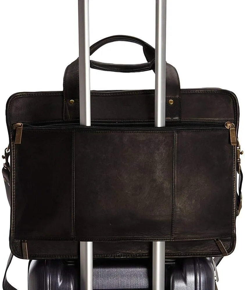 Claire Chase Metropolitan Computer Briefcase, Saddle, One Size
