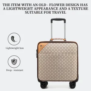 Classic Boarding Travel Box Luggage, 16 inch, Fashionable Premium Trolley with TSA Lock & Spinner Wheels, Wear Resistant and Drop Resistant, Large Capacity Carry-On Cabin Bag