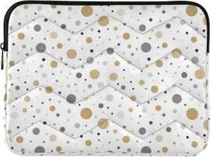 Classic Dot Gold Black White Work Bag 15.6 Inch, Comprehensive Protection, Computer Bags for Laptops
