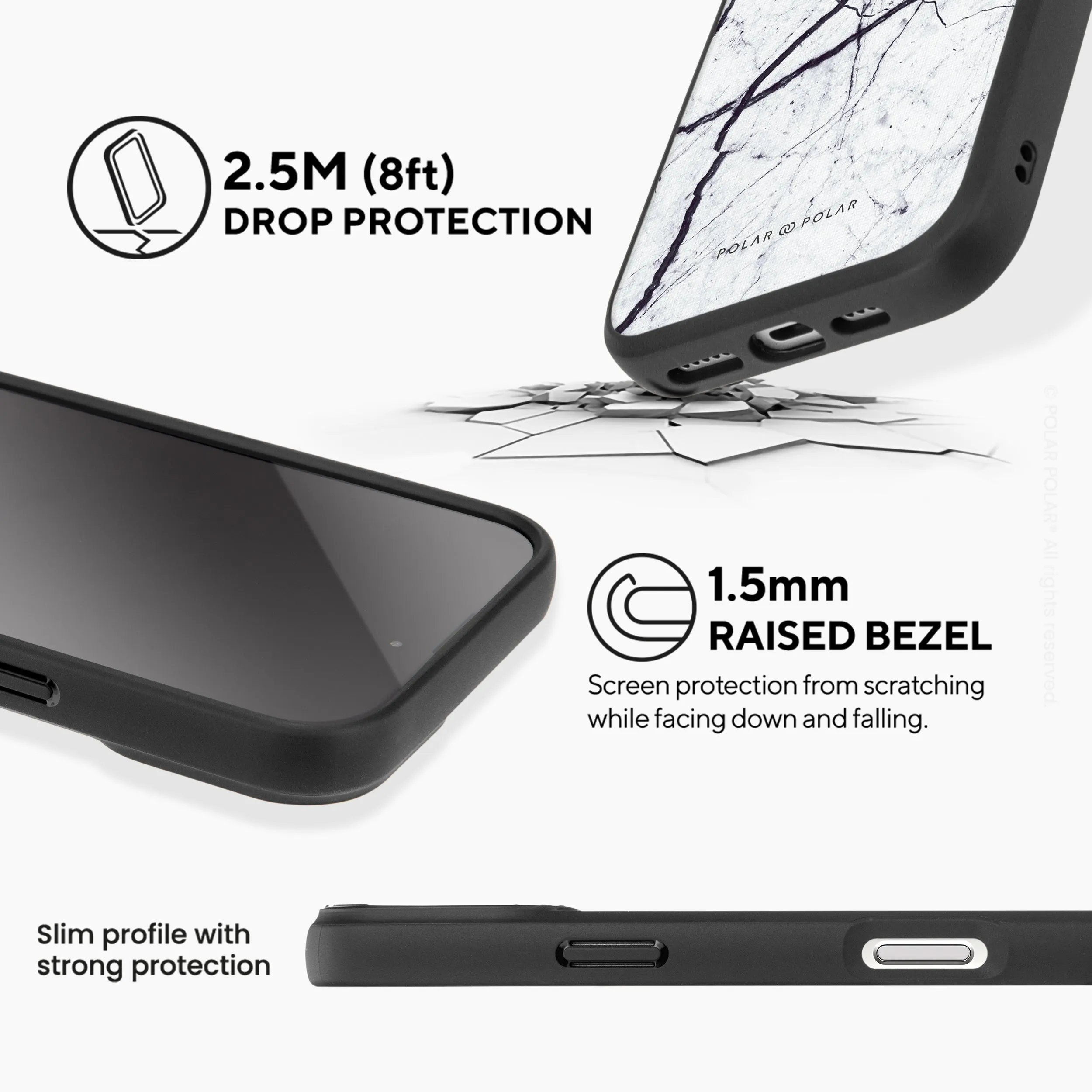 Classic White - iPhone 16 Plus Frosted Black Bumper MagSafe Case