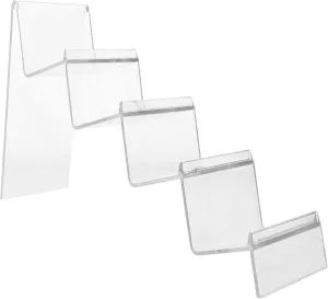 Clear Acrylic Wallet and Purse Organizer Stand Display Riser Shelf for Retail Stores Closets and Tabletop Use for Accessories and Glasses