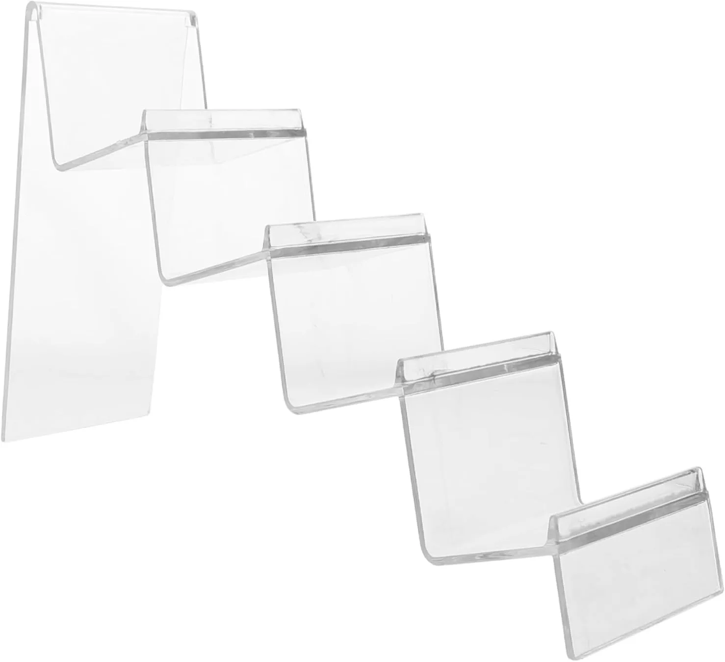 Clear Acrylic Wallet and Purse Organizer Stand Display Riser Shelf for Retail Stores Closets and Tabletop Use for Accessories and Glasses