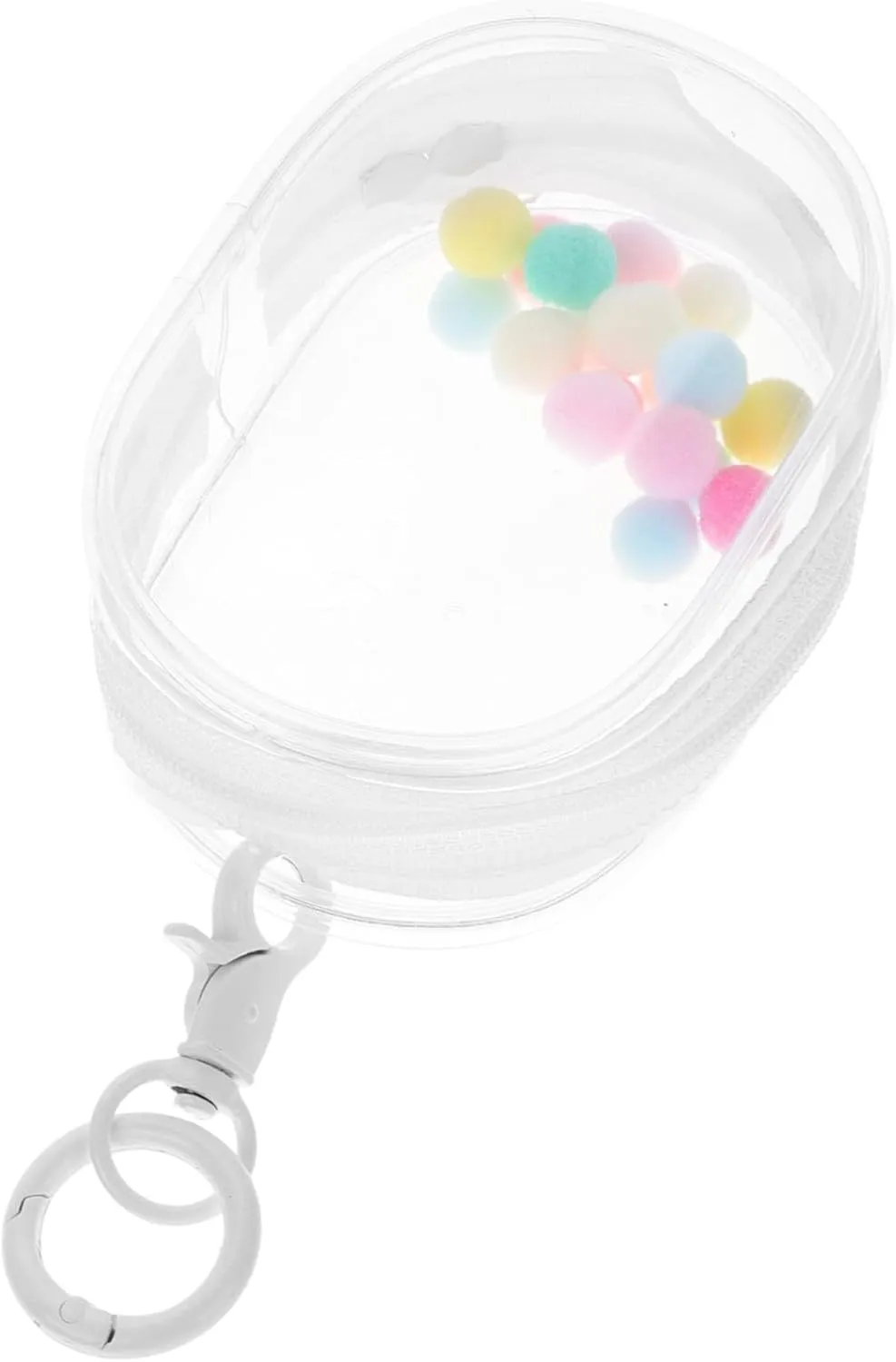 Clear Display Bag for Dolls and Figures PVC Pouch with Zipper and Keychain Portable High Visibility Case for Doll Storage and Display Lightweight Design