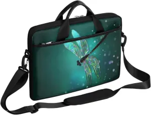 Clear Drangonfly Laptop Computer Bag Waterproof Shoulder Messenger Bag 13-15 inch Durable Laptop Tote Bag with Shoulder Strap Handle Lightweight Crossbody Briefcase