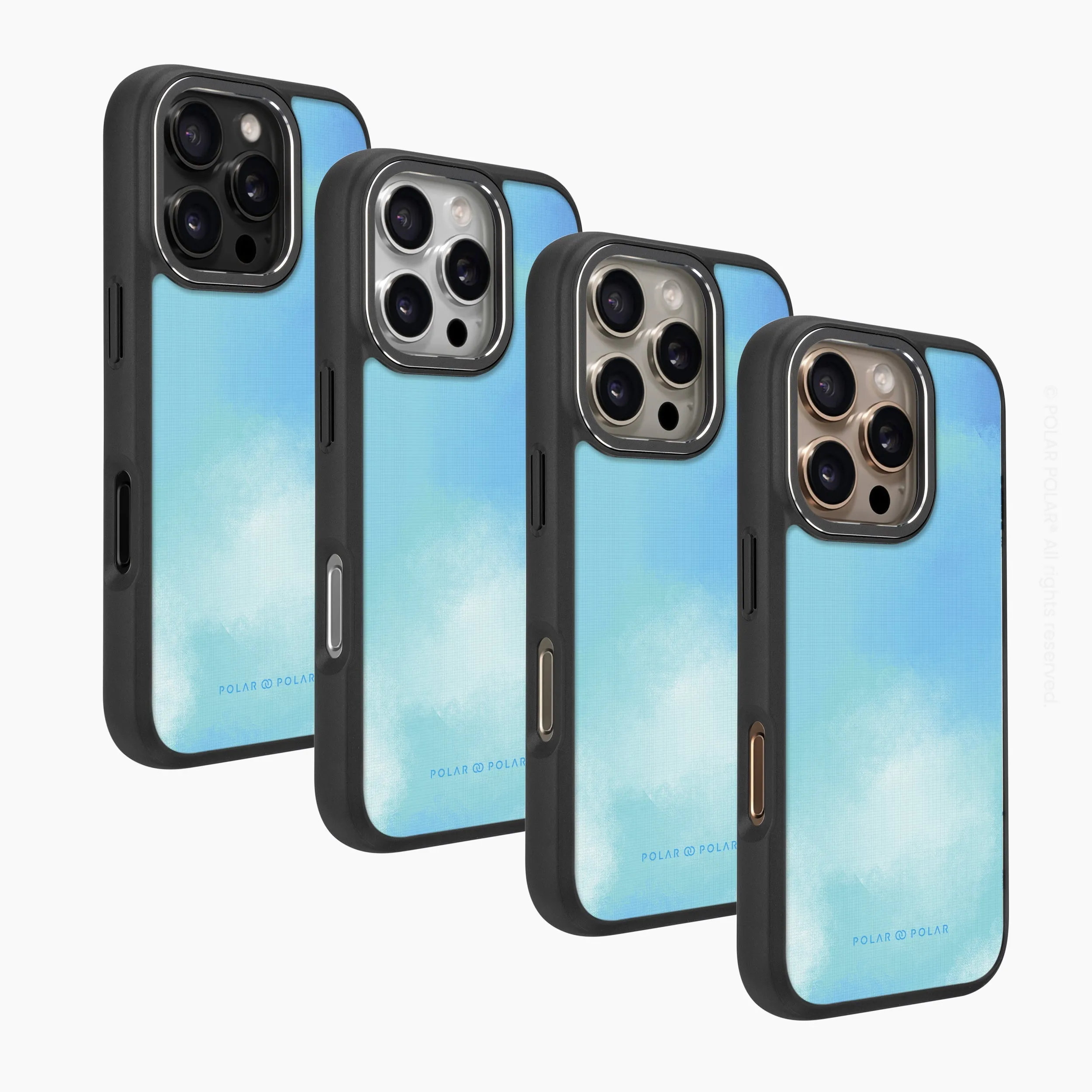 Clouds in Spring - iPhone 16 Pro Max Frosted Black Bumper MagSafe Case