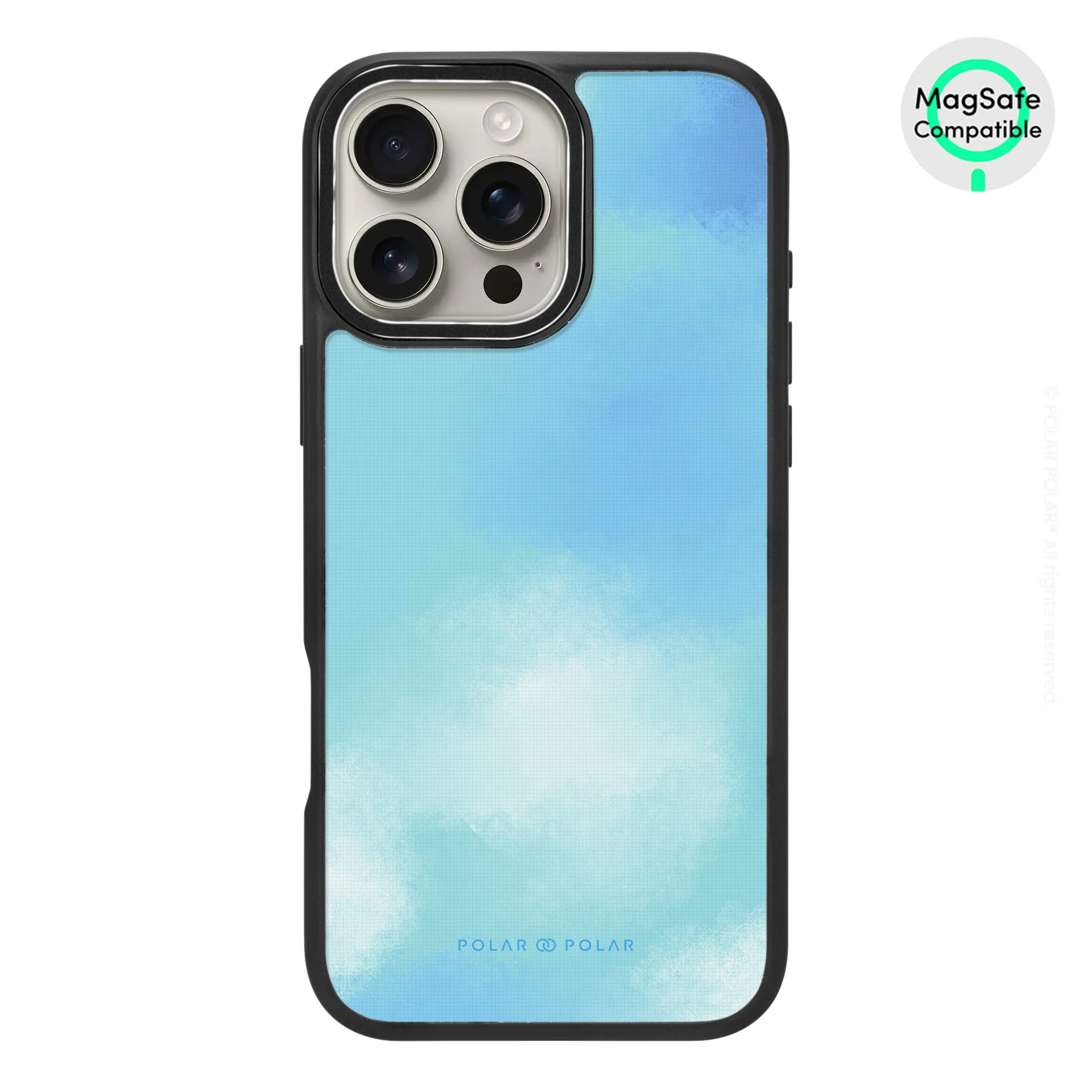 Clouds in Spring - iPhone 16 Pro Max Frosted Black Bumper MagSafe Case