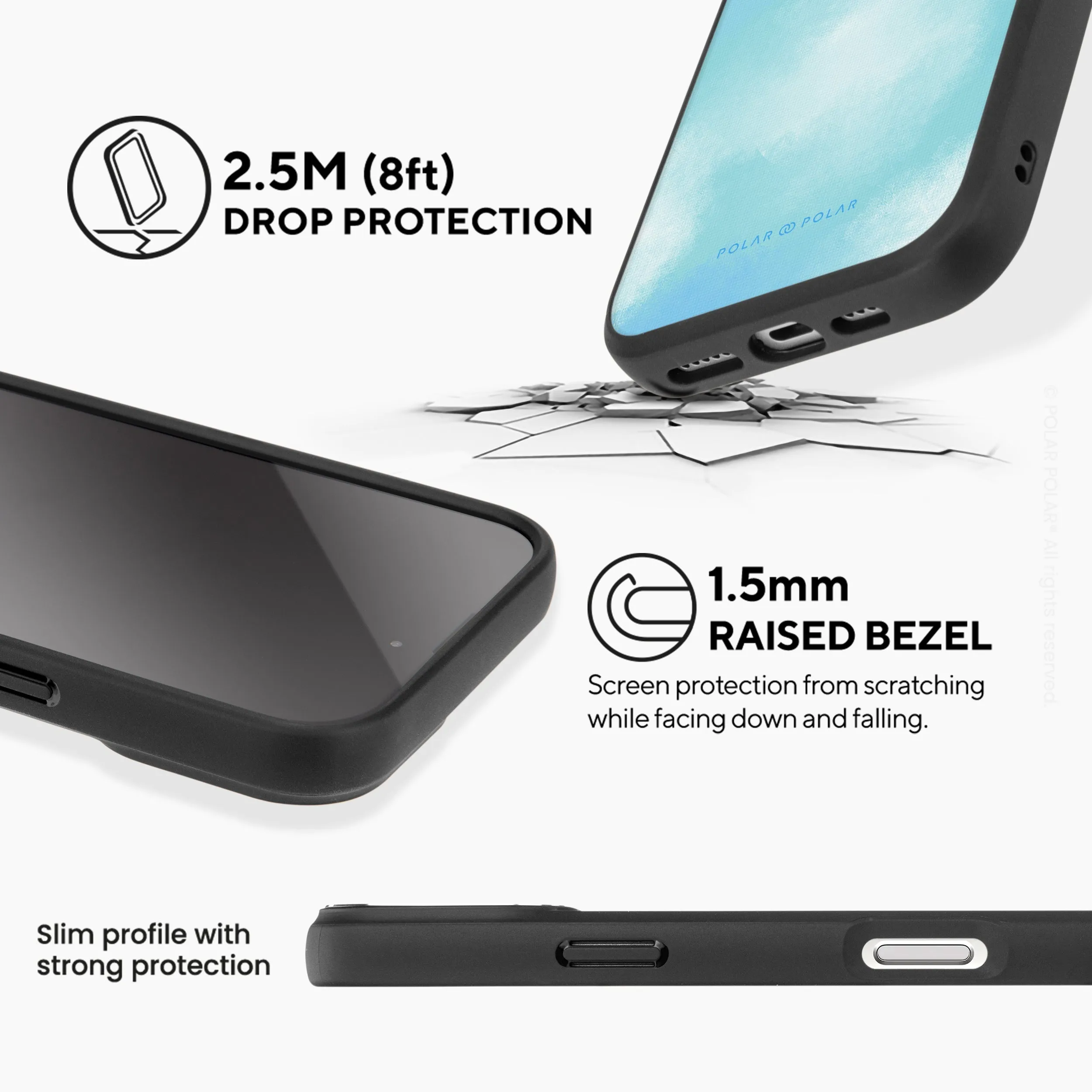 Clouds in Spring - iPhone 16 Pro Max Frosted Black Bumper MagSafe Case