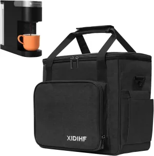 Coffee Maker Travel Bag for Keurig K-Slim - Portable Storage Case with Multiple Pockets & Shoulder Strap - Ideal for Single Serve Coffee Brewer and Accessories, K-Slim