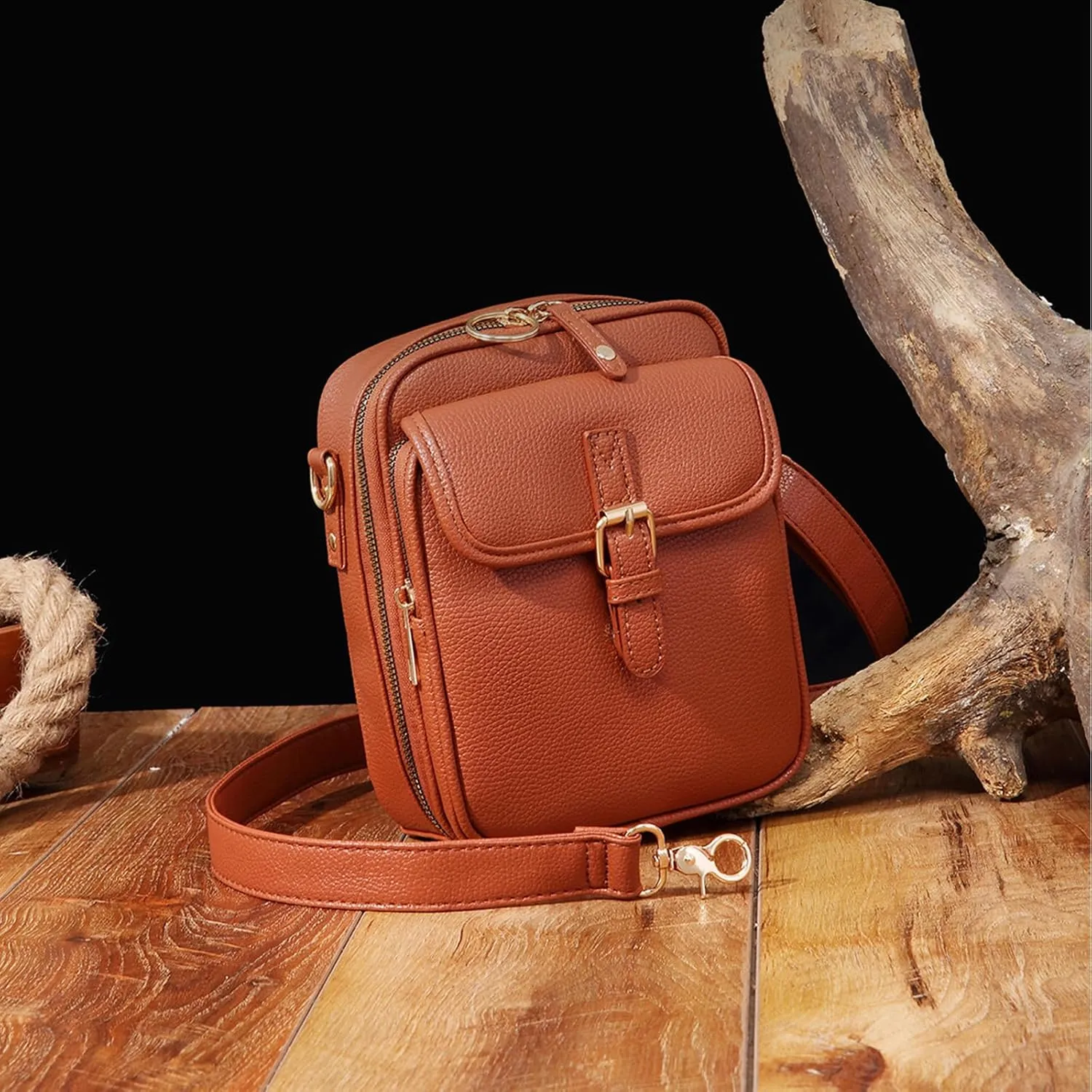 Collaboraten1 Crossbody Leather Bag, UrvashiCrossbody Leather Bag, Tojoyride Crossbody Bags, with Multiple Card Slots