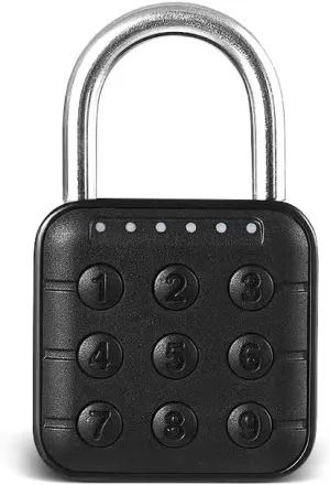 Combination Lock for Locker, Smart Padlock with Code TUYA App Control, Keyless Entry for Gym Lockers, Gates, Storage, Suitcases, IP67 Waterproof