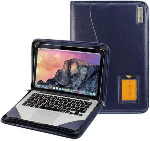 Contour Series - Blue Heavy Duty Leather Protective Case - Compatible with Lenovo 14w Gen 2 14" Winbook