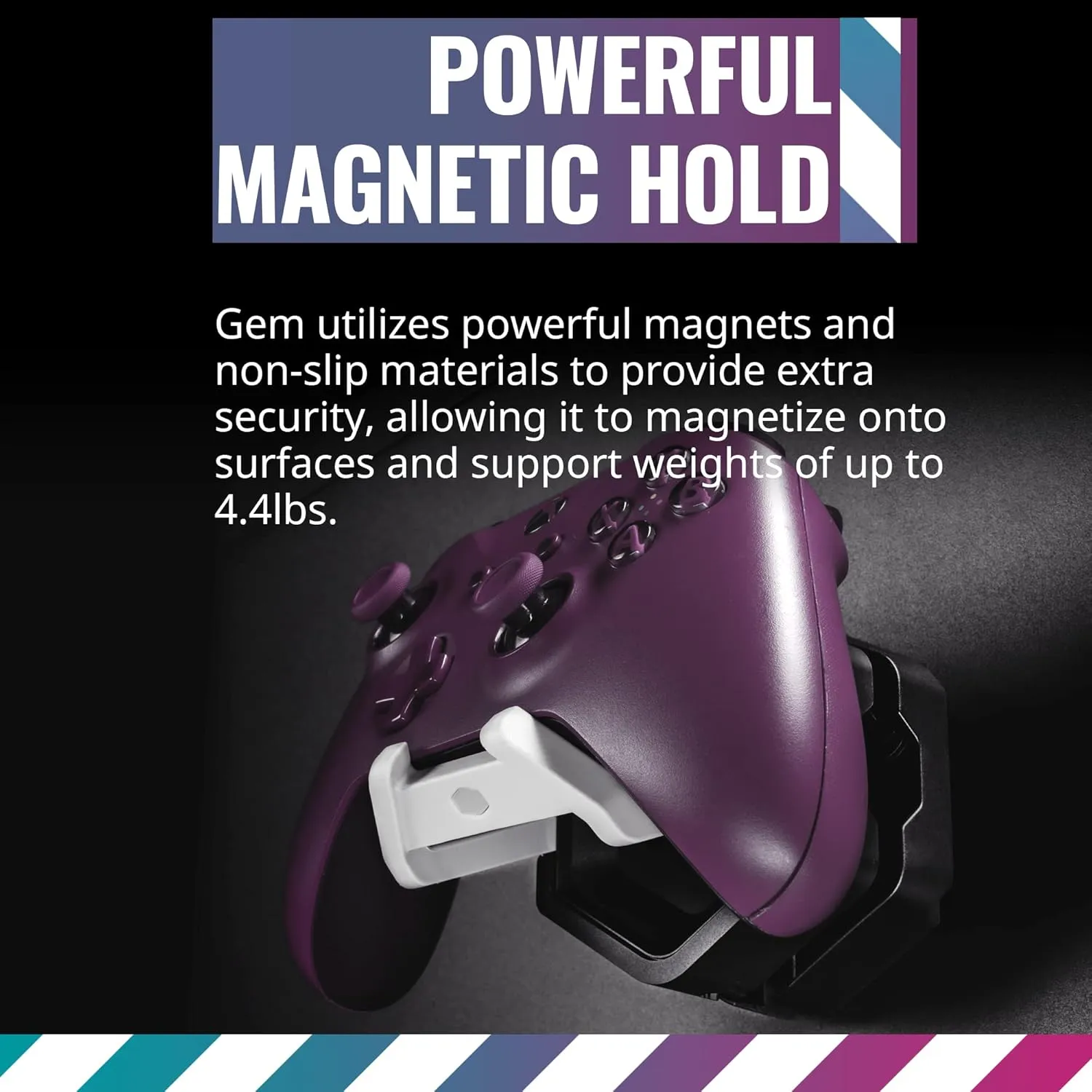 Cooler Master MasterAccessory GEM Magnetized Multi-Surface Mounting Gaming Storage, Peripherals, Gamepads, Headsets, VR Headsets, Mobile Phones, Rubberized Protective Arms (MCA-U000R-KPHK00)
