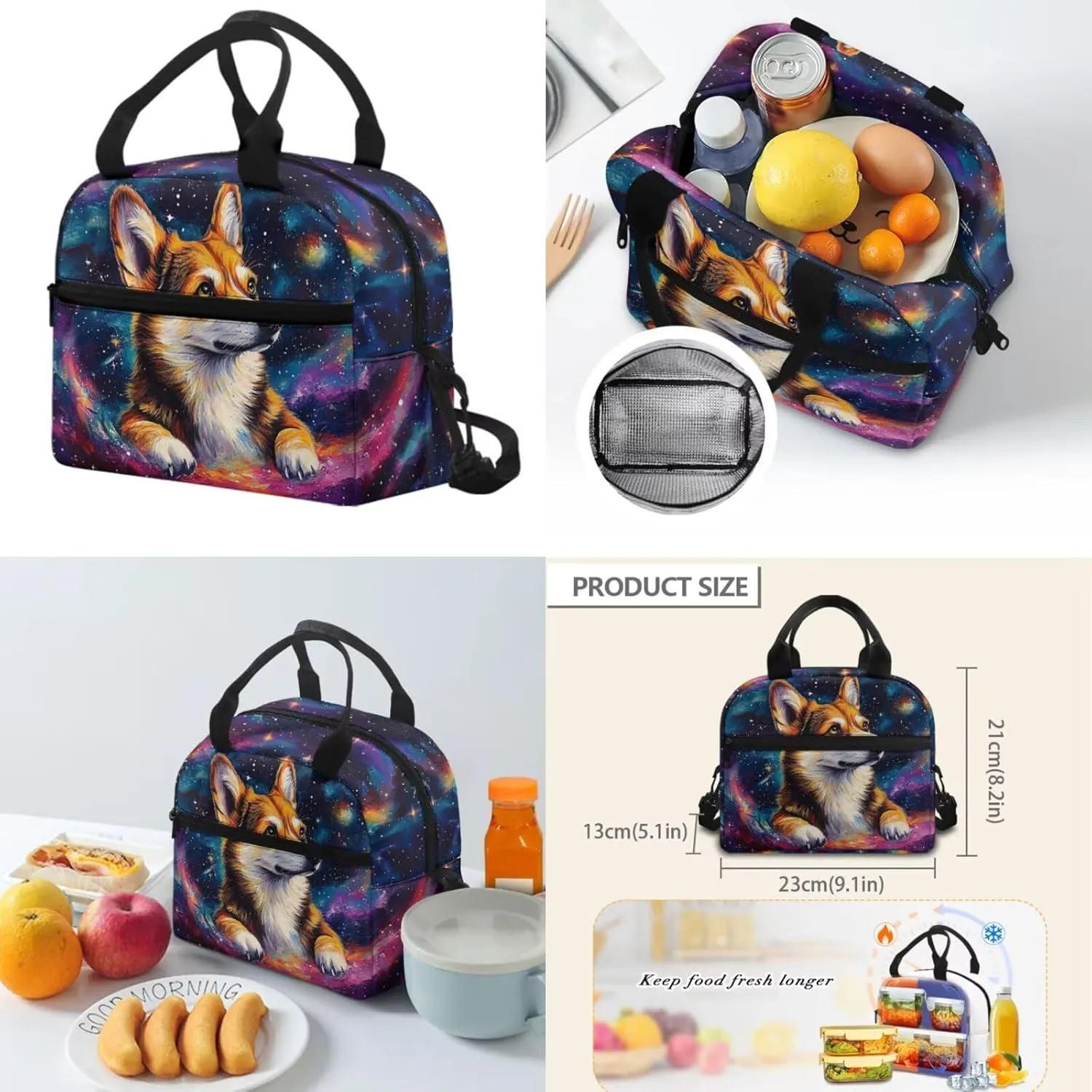 Corgi Backpack and Lunch Box Set Boys Basketball Backpack for Kids 5-7 Cool 4 in 1 Set Boys Bookbag with Lunch Box Back to School Supplies Daypack Bag