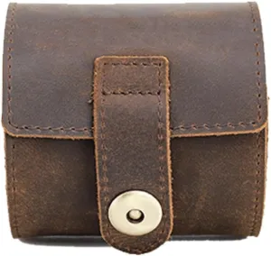 Cowhide Travel Portable Watch Box with Single Layer Cowhide Mechanical Watch Storage Box