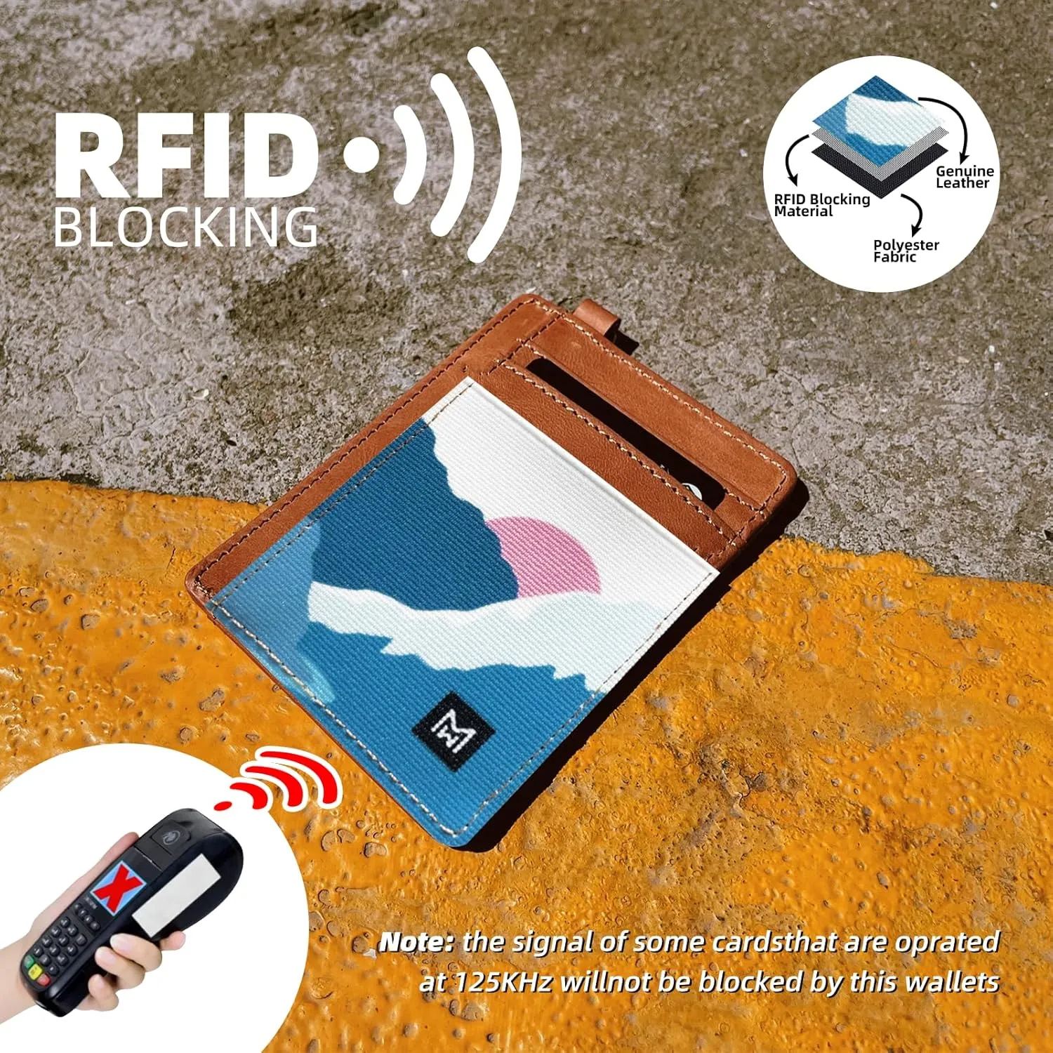 Credit Card Holder Wallet for Women Slim Minimalist Wallet RFID Blocking Leather Wallets Elastic Front Pocket Wallet for Women