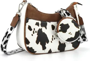 Crescent Checkered Crossbody Bags For Women Plaid Pattern Purse Medium Checkerboard Shoulder Bag Handbags