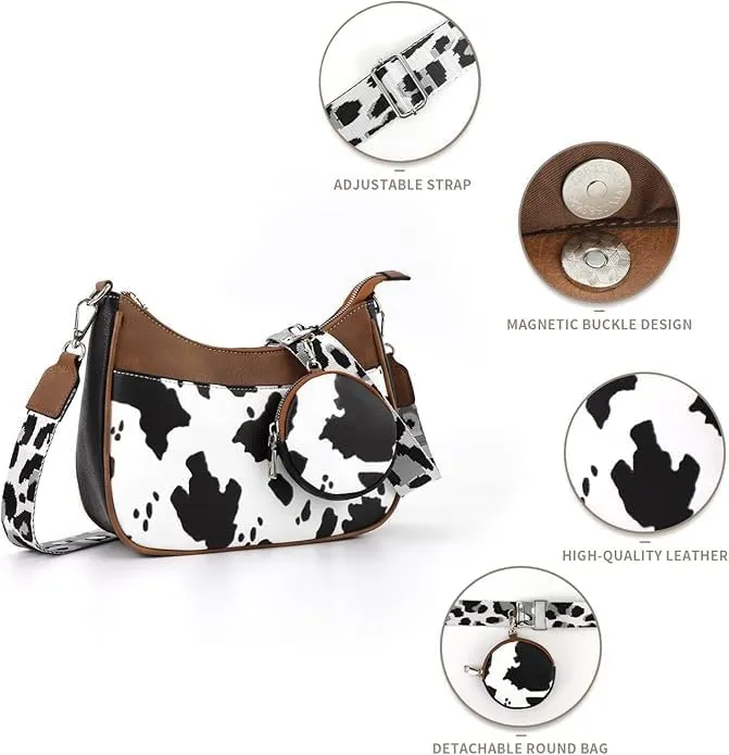 Crescent Checkered Crossbody Bags For Women Plaid Pattern Purse Medium Checkerboard Shoulder Bag Handbags