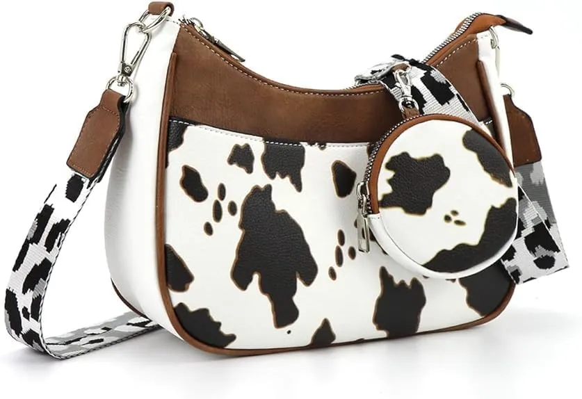 Crescent Checkered Crossbody Bags For Women Plaid Pattern Purse Medium Checkerboard Shoulder Bag Handbags