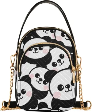 Crossbody Bags for Women Shy Panda Women's Crossbody Handbags Leather Purses Shoulder bag