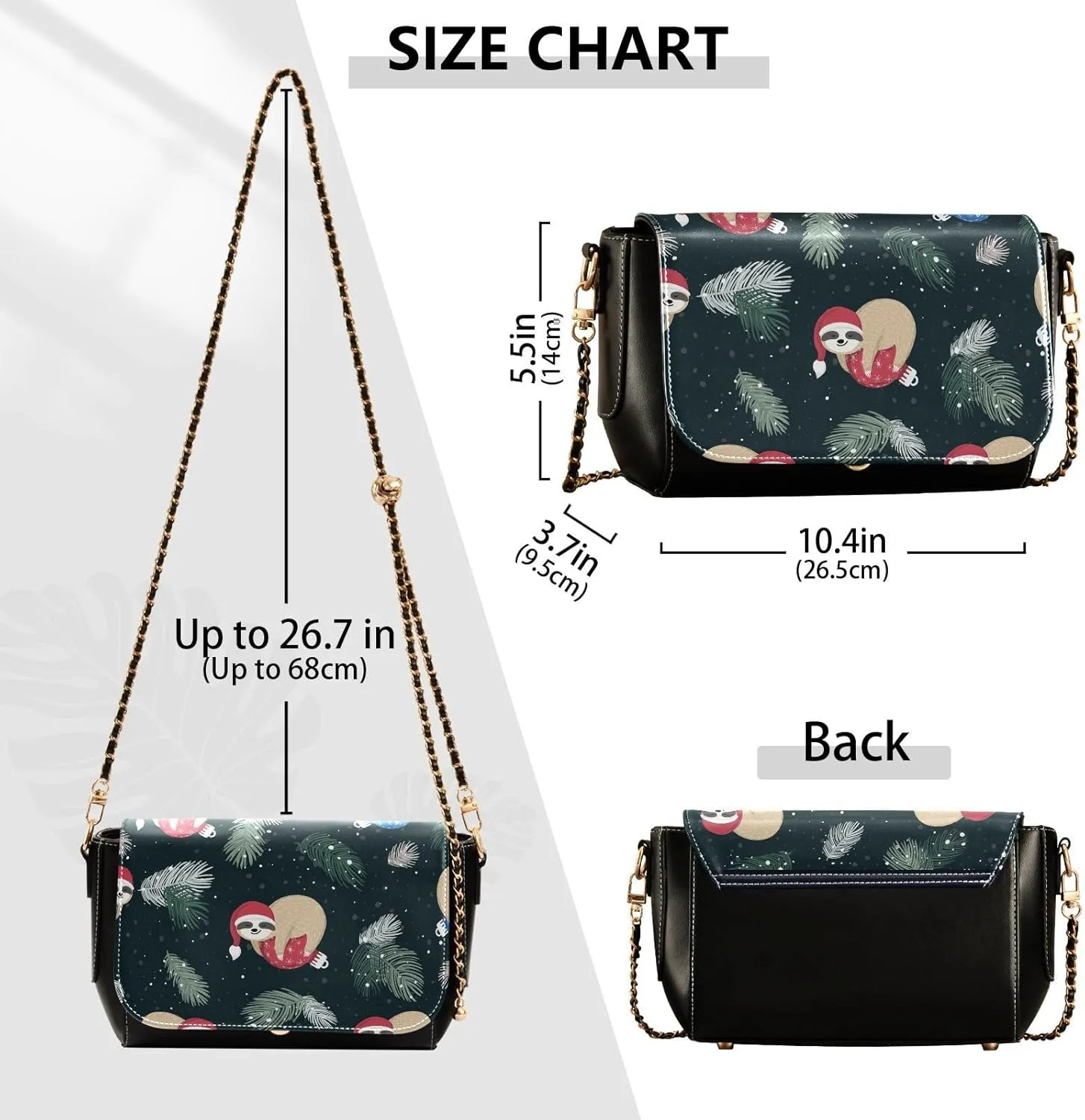 Crossbody Bags for Women Trendy Women's Black Shoulder Bag Small PU Leather Flap Cross Body Bag Handbags