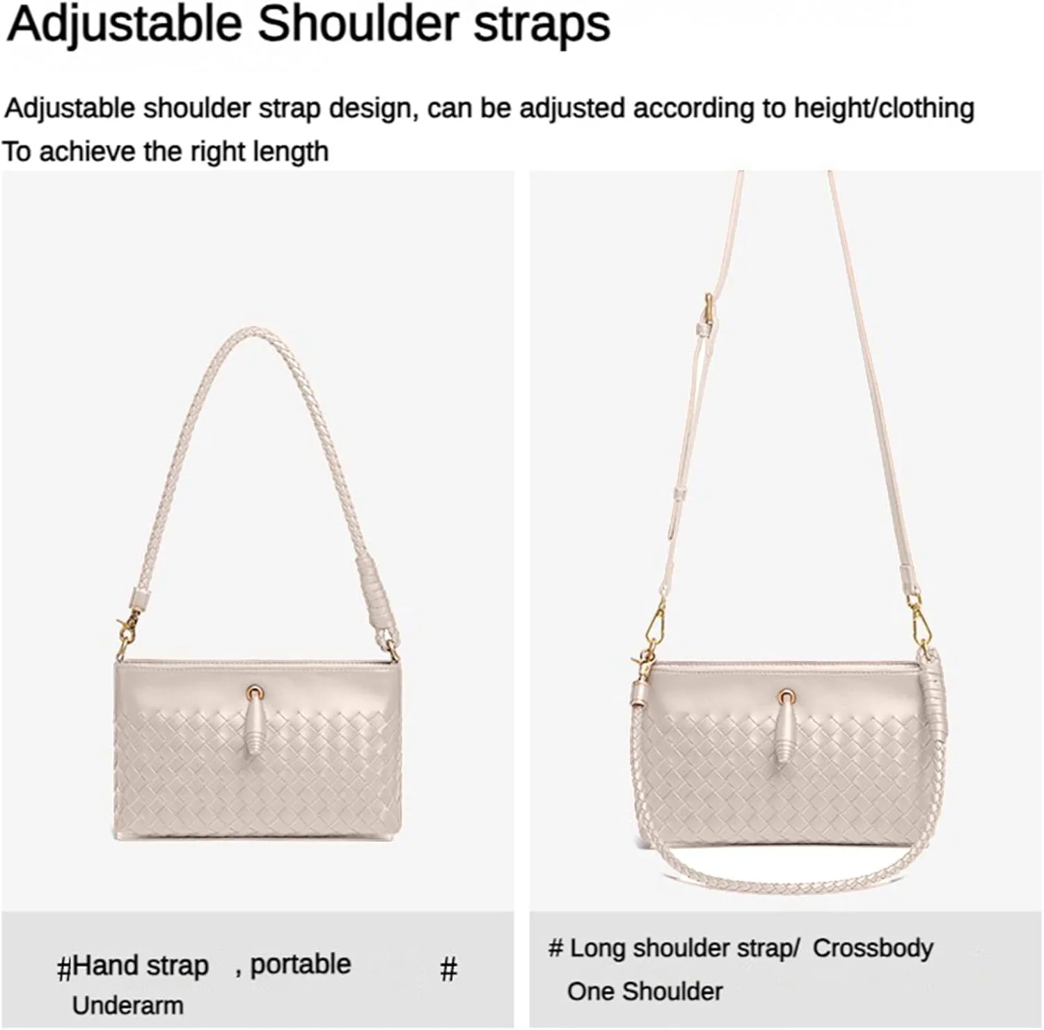 Crossbody Handbags for Women Shoulder Bags Hand Bag Women's Vegan Leather Bag Tote Bags Sling Lightweight Woven Evening Bags