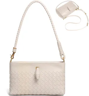 Crossbody Handbags for Women Shoulder Bags Hand Bag Women's Vegan Leather Bag Tote Bags Sling Lightweight Woven Evening Bags