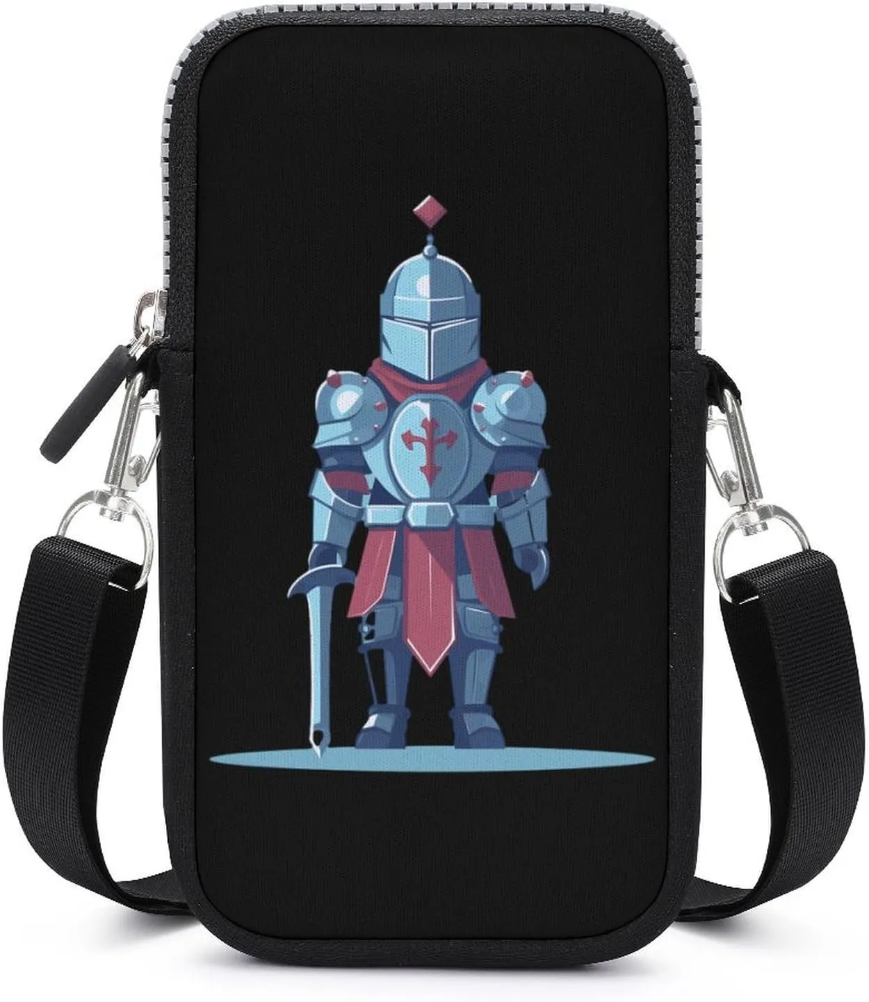 Crusader Knight Crossbody Phone Bag Portable Cellphone Purse Card Holder Wallet Shoulder Bag