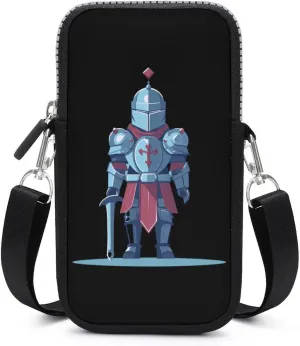 Crusader Knight Crossbody Phone Bag Portable Cellphone Purse Card Holder Wallet Shoulder Bag
