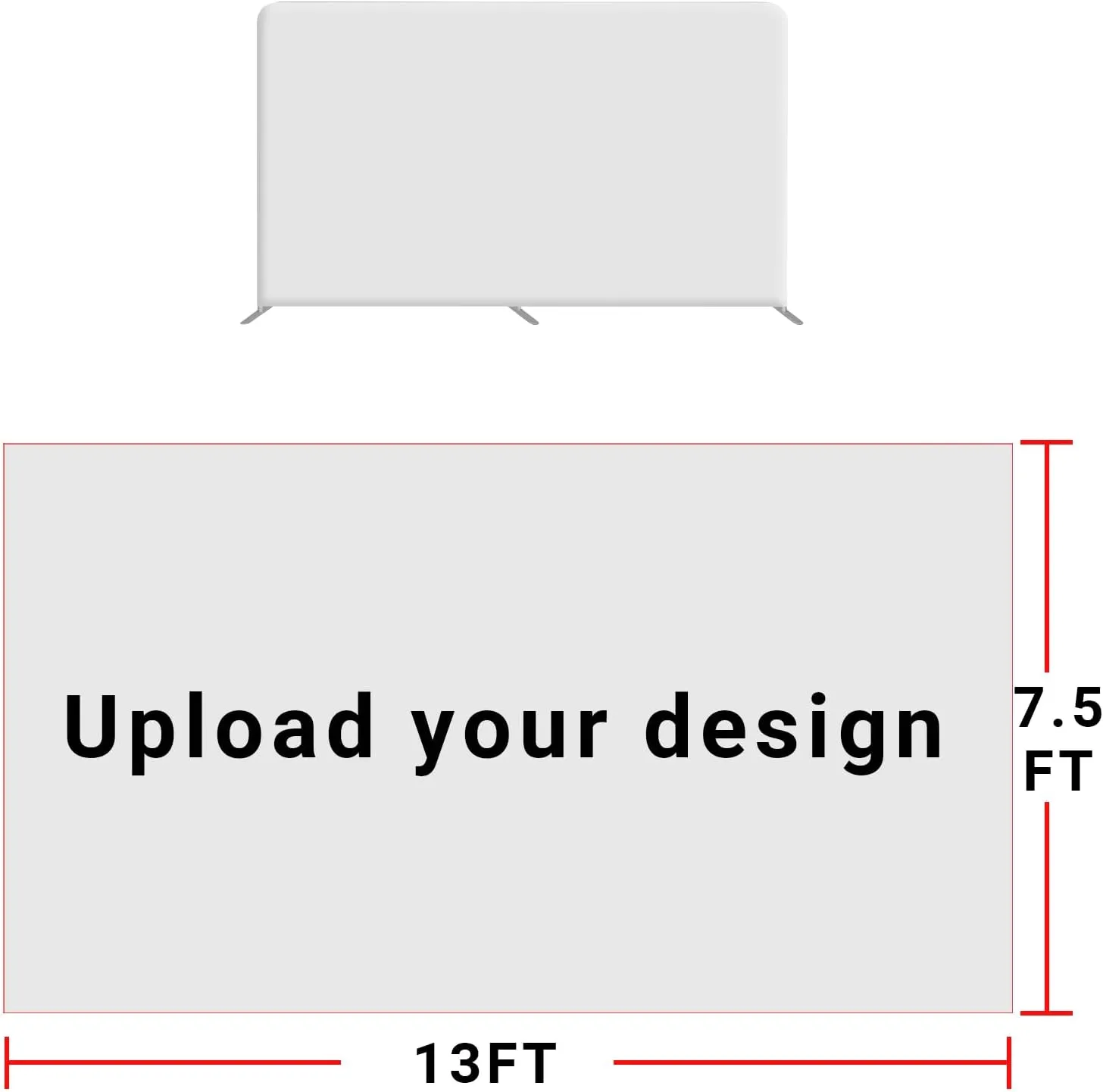 Customize Trade Show Display Holder Tension Fabric for Backdrop Frame and Banner Set - Double-Sided Printing 13×7.5 FT