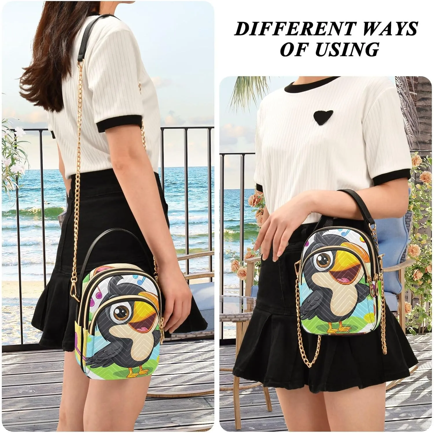 Cute Cartoon Small Shoulder Bags for Women Crossbody Small Purse with Handle