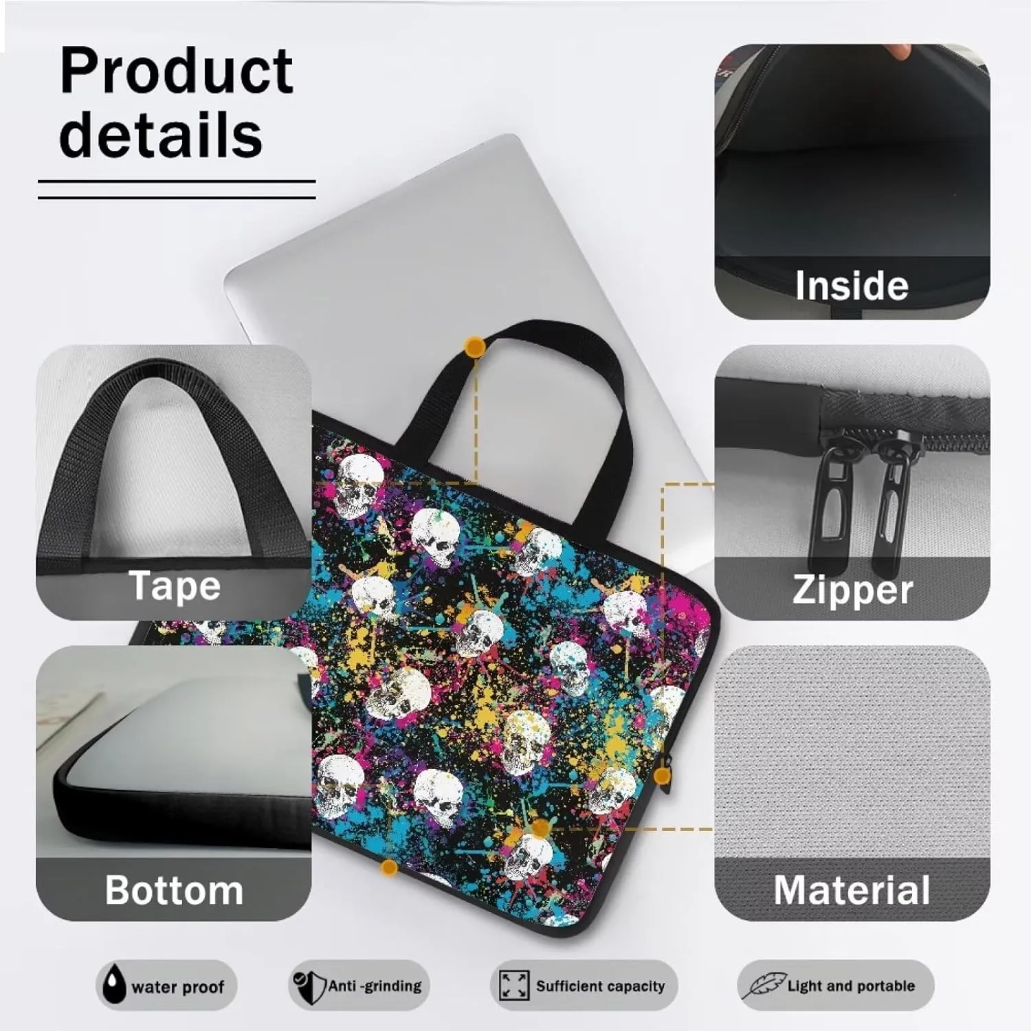 Cute Laptop Tote Bag Women,Large Laptop Bag 9""-17"" for Men Work Bag Briefcase Travel Laptop Bag