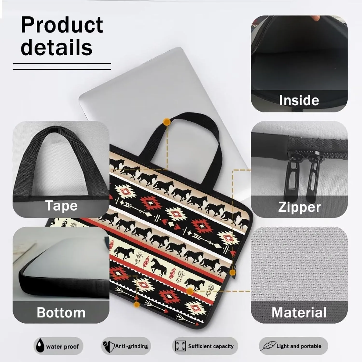 Cute Laptop Tote Bag Women,Messenger Bag Laptop Sleeve Case Bag for 12 In 13In 15In 17In Laptop Bag for Men