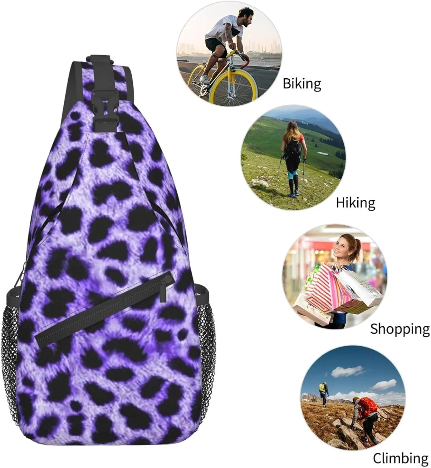 Cute Sea Otters Sling Bag Casual Chest Bags Adjustable Crossbody Bag Shoulder Backpack For Travel Hiking