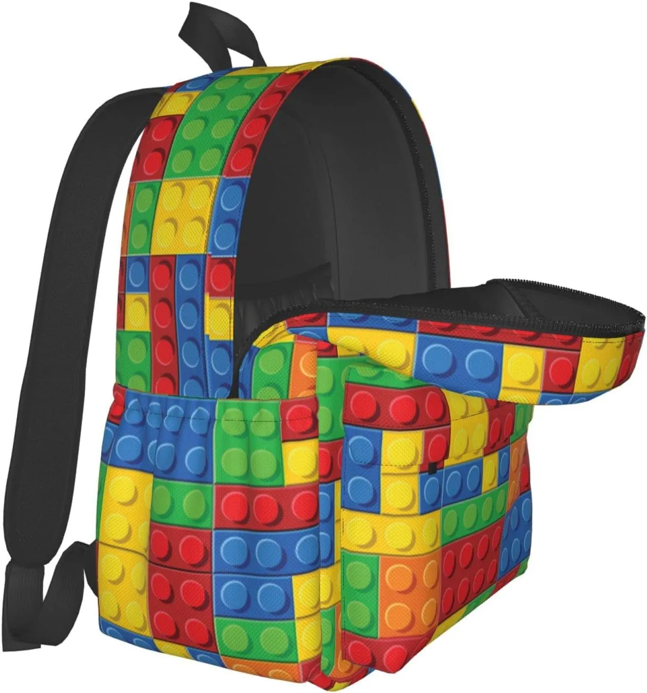 Daily Backpack Colorful Bricks Backpacks Travel Laptop Daypack 17 inch Bags for Men Women