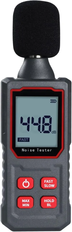 Decibel Meter Sound Level Reader 30-130dB Handheld Sound Level Meter SPL Meter with Capacitive Microphone Sensor HD Backlight Display Portable db Meter Decibel Monitoring Tester